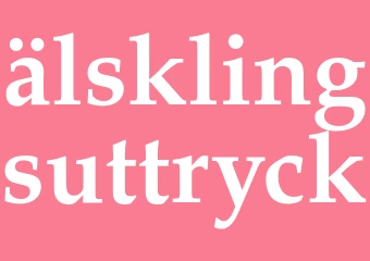 Synonym älsklingsuttryck