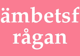 Synonym ämbetsfrågan