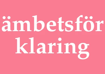 Synonym ämbetsförklaring