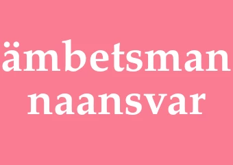 Synonym ämbetsmannaansvar