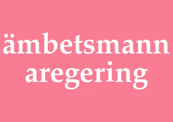 Synonym ämbetsmannaregering