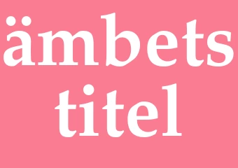 Synonym ämbetstitel