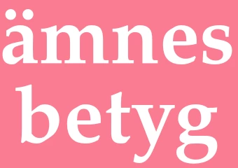 Synonym ämnesbetyg