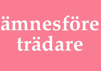 Synonym ämnesföreträdare