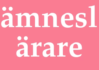 Synonym ämneslärare