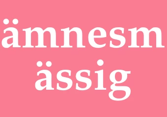 Synonym ämnesmässig