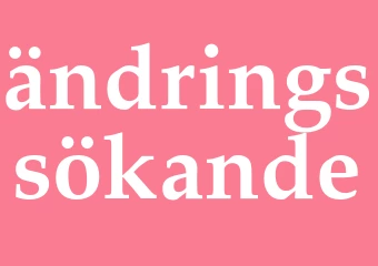 Synonym ändringssökande
