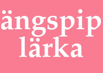Synonym ängspiplärka
