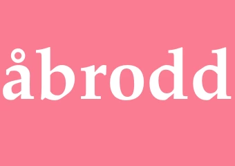Synonym åbrodd