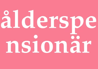 Synonym ålderspensionär