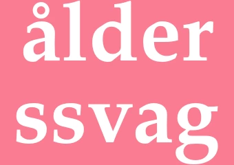 Synonym ålderssvag