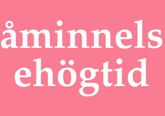 Synonym åminnelsehögtid