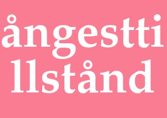 Synonym ångesttillstånd