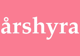 Synonym årshyra