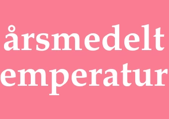Synonym årsmedeltemperatur