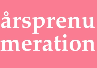 Synonym årsprenumeration