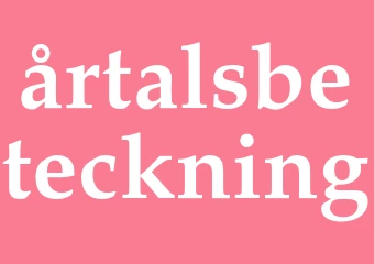 Synonym årtalsbeteckning