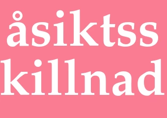 Synonym åsiktsskillnad