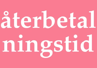 Synonym återbetalningstid