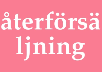 Synonym återförsäljning