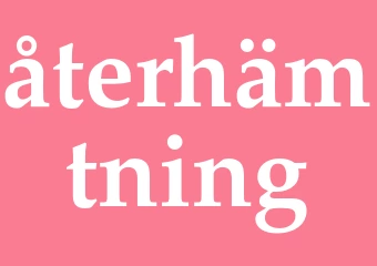 Synonym återhämtning