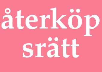 Synonym återköpsrätt