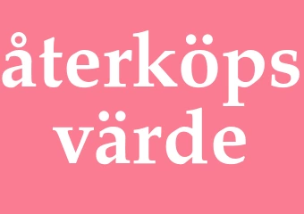 Synonym återköpsvärde