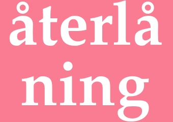 Synonym återlåning