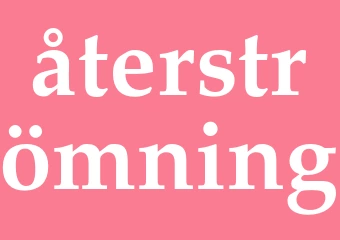 Synonym återströmning