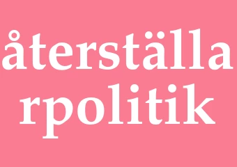 Synonym återställarpolitik