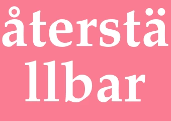 Synonym återställbar