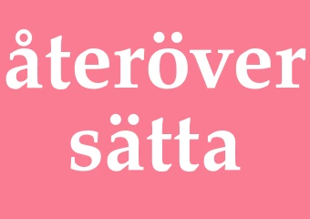 Synonym återöversätta