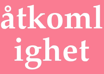 Synonym åtkomlighet
