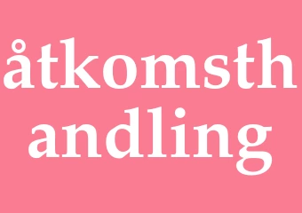 Synonym åtkomsthandling