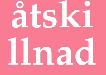 Synonym åtskillnad