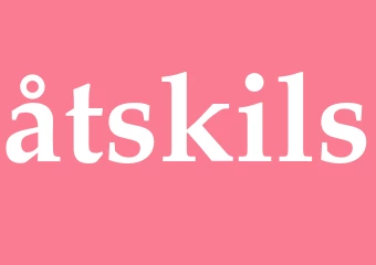 Synonym åtskils