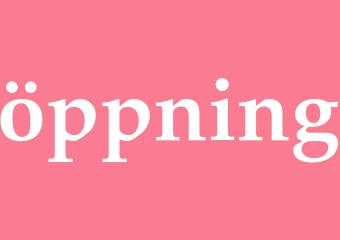 Synonym öppning