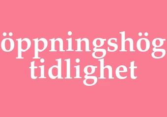 Synonym öppningshögtidlighet