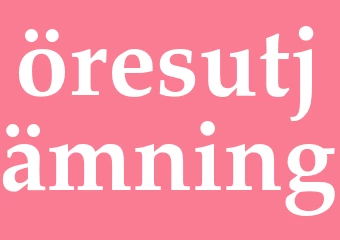 Synonym öresutjämning