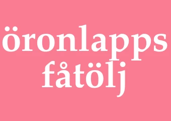 Synonym öronlappsfåtölj