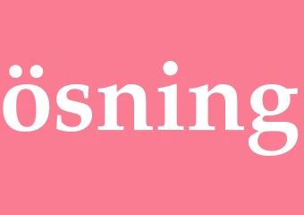 Synonym ösning