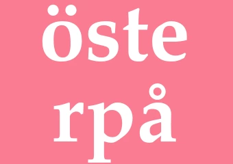 Synonym österpå