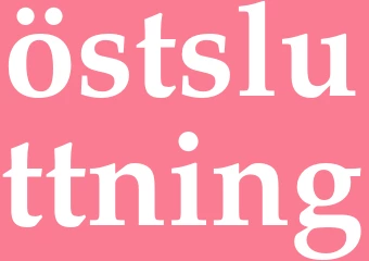 Synonym östsluttning