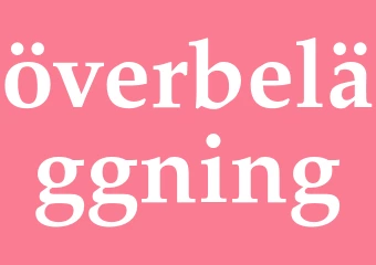 Synonym överbeläggning