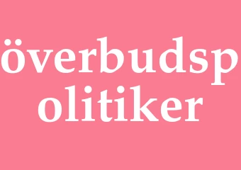 Synonym överbudspolitiker