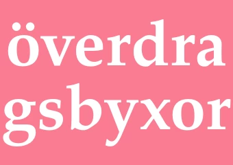 Synonym överdragsbyxor