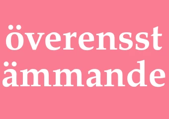 Synonym överensstämmande