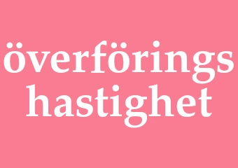 Synonym överföringshastighet