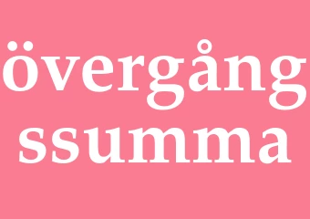 Synonym övergångssumma