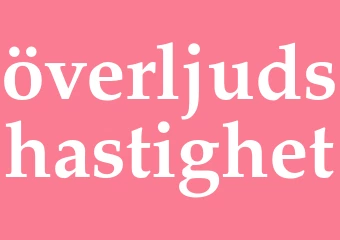 Synonym överljudshastighet